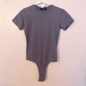 grayish purple bodysuit